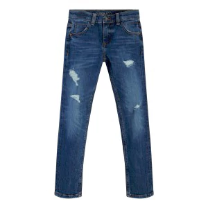 Дънков панталон за момче с кръпки skinny fit Guess