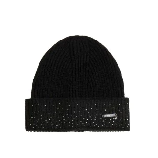 Зимна шапка в черно с кристали за момиче Guess