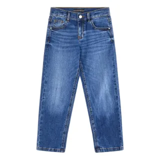 Деним панталон Straight fit за момиче с изчистен дизайн Guess