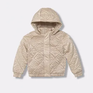 Преходно яке за мини момиче в бежово златист цвят с релефни детайли Guess