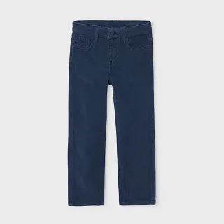 Детски рипсен панталон Mayoral Slim Fit – Наситено тъмносин