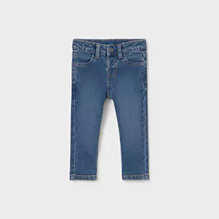 Детски вталени дънки Slim Fit с класически дизайн – Син деним