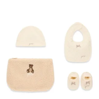 Бебешки кремав подаръчен комплект аксесоари от 4 части Guess Bear