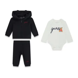 Бебешки памучен комплект от 3 части Guess Eco Bear – Наситено тъмносин класически силует