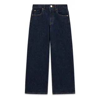 Детски изчистени дънки GUESS с широк крачол (Wide Leg) в наситен тъмносин цвят