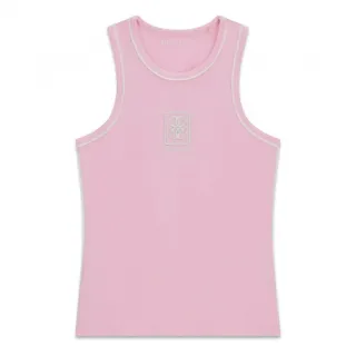 Розов потник за момиче с бели ивици и детайли Guess