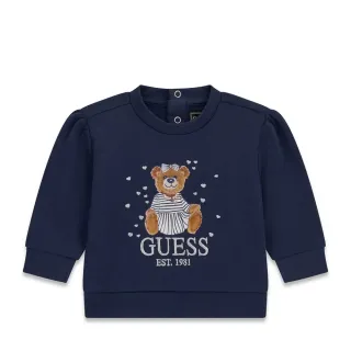 Детска тъмносиня блуза с мече Guess Bear